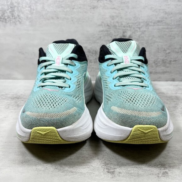 Hoka One One Bondi 9 Running Shoes - Women's Size 7.5 D Wide - Green - Picture 3 of 10